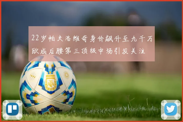 22岁帕夫洛维奇身价飙升至九千万欧成后腰第三顶级中场引发关注
